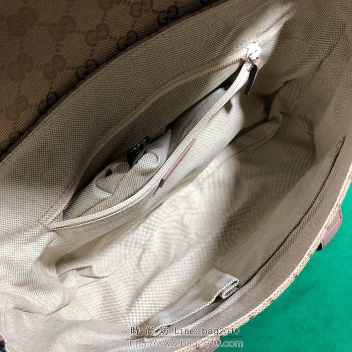 GUCCI 古馳男包 新款 374429 pvc配皮 雙G帆布 Gucci單肩斜挎包